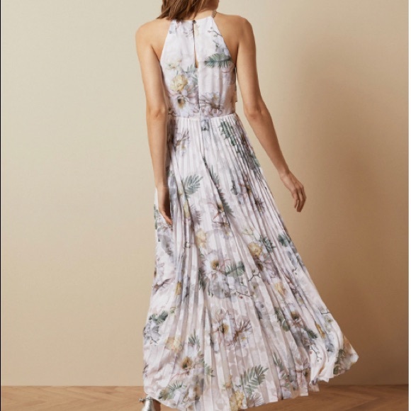 Ted Baker Daniiey Woodland Pleated Maxi Dress, size 1 - Picture 5 of 7
